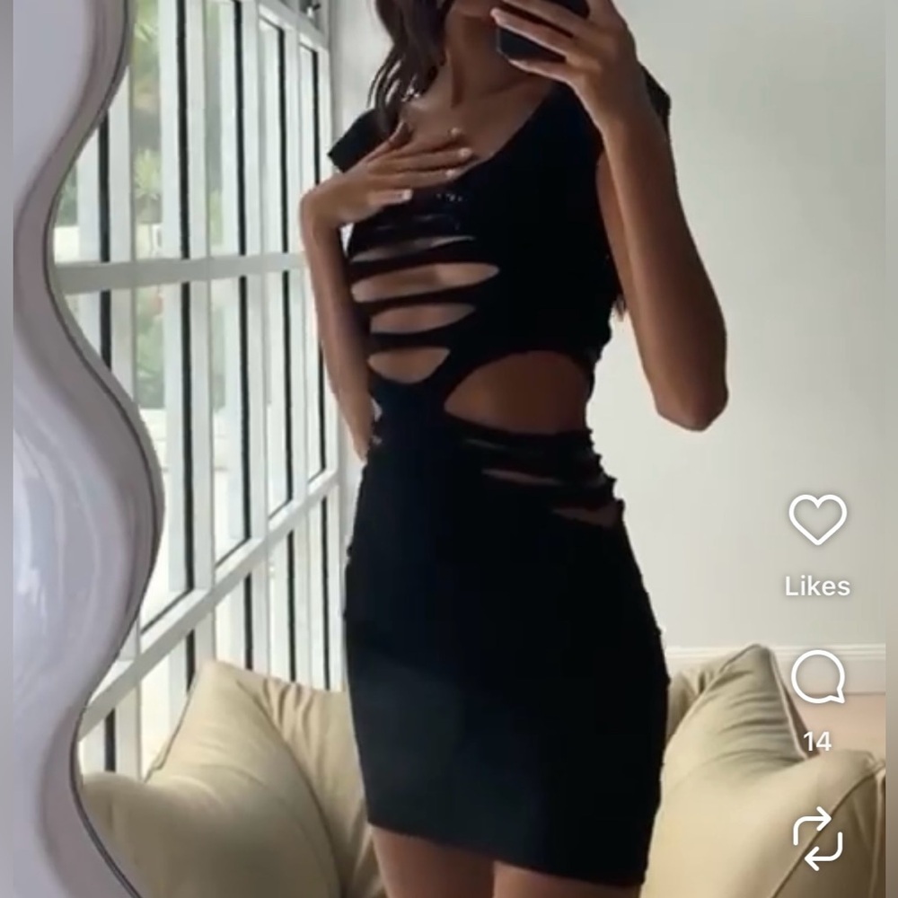 Tiger mist Navana dress in black